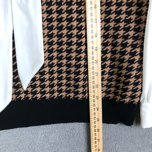 Adrianna Papell Twofer Houndstooth Trim Sweater size M - Picture 8 of 8